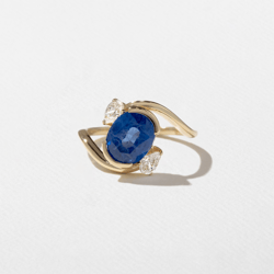 Gemma Sapphire Oval in 14k Yellow Gold thumbnail