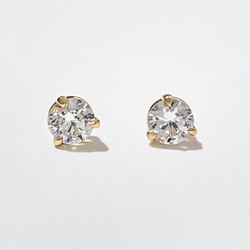 1.50ct Classic Round Diamond Studs in 14k Yellow Gold thumbnail
