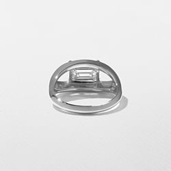 Monroe Emerald-cut in 18k White Gold – view 4 thumbnail
