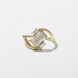 Gemma Emerald-Cut in 14k Yellow Gold thumbnail
