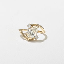 Gemma Pear in 14k Yellow Gold thumbnail