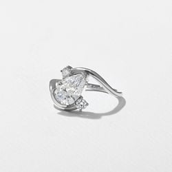 Gemma Pear in 14k White Gold – view 2 thumbnail