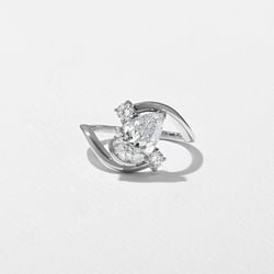 Gemma Pear in 14k White Gold thumbnail