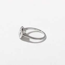Bailey Oval Solitaire in 14k White Gold – view 3 thumbnail