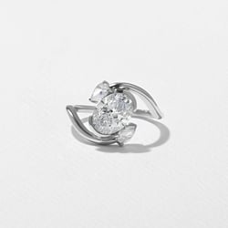 Gemma Oval in 14k White Gold thumbnail