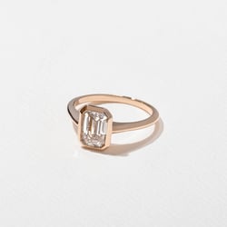 Bailey Emerald-Cut Solitaire in 14k Rose Gold – view 2 thumbnail