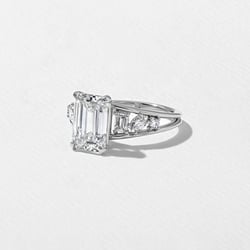 Marni Emerald-Cut Solitaire in Platinum – view 2 thumbnail