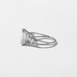 Marni Emerald-Cut Solitaire in Platinum – view 3 thumbnail