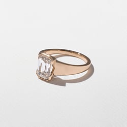 Lou Emerald-Cut in 14k Rose Gold – view 2 thumbnail