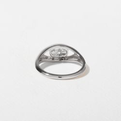 Monroe Oval Mini in 14k White Gold – view 4 thumbnail