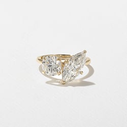 Vivi Grand Marquise and Round in 18k Yellow Gold thumbnail