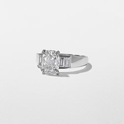 Nova Antique Cushion in 14k White Gold – view 2 thumbnail