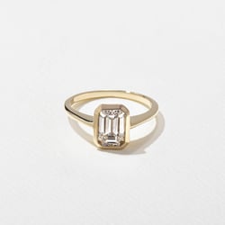 Bailey Emerald-Cut Solitaire in 14k Yellow Gold thumbnail