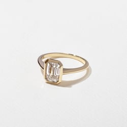 Bailey Emerald-Cut Solitaire in 14k Yellow Gold – view 2 thumbnail
