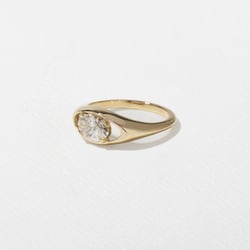 Monroe Oval Mini in 14k Yellow Gold – view 2 thumbnail