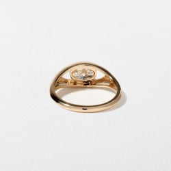 Monroe Oval Mini in 14k Yellow Gold – view 4 thumbnail