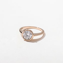 Bailey Round Solitaire in 14k Rose Gold – view 2 thumbnail