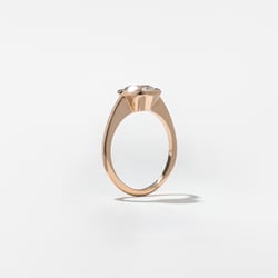 Bailey Round Solitaire in 14k Rose Gold – view 5 thumbnail