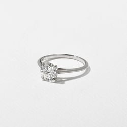 Iris Round Solitaire in Platinum – view 2 thumbnail