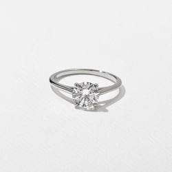 Iris Round Solitaire in Platinum thumbnail