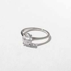 Iris Oval Solitaire in Platinum – view 2 thumbnail