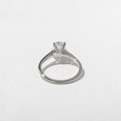 Iris Oval Solitaire in Platinum – view 4 thumbnail