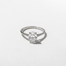 Iris Oval Solitaire in Platinum thumbnail