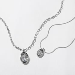 Delphi Oval XL Pendant in 14k White Gold – view 4 thumbnail
