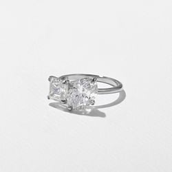 Vivi Grand Oval and Asscher in 18k White Gold – view 2 thumbnail