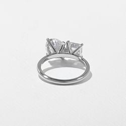 Vivi Grand Oval and Asscher in 14k White Gold – view 4 thumbnail