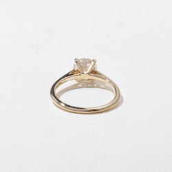 Iris Round Solitaire in 18k Yellow Gold – view 4 thumbnail
