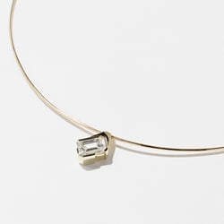 Rhodes Emerald-Cut Diamond Collar in 14k Yellow Gold – view 2 thumbnail