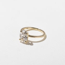 Grace Oval Solitaire in 14k Yellow Gold – view 2 thumbnail