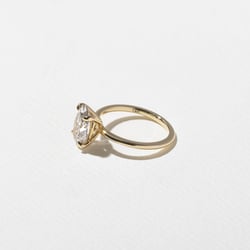 Grace Oval Solitaire in 14k Yellow Gold – view 3 thumbnail