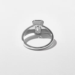 Lou Emerald-Cut in 18k White Gold – view 4 thumbnail