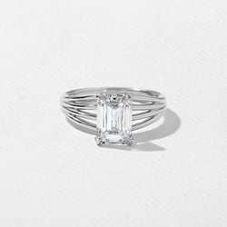Scarlett Emerald-Cut Solitaire in 18k White Gold thumbnail