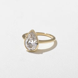 Bailey Pear Solitaire in 14k Yellow Gold – view 2 thumbnail