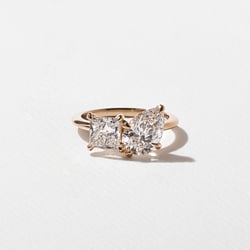 Vivi Pear and Princess in 14k Rose Gold thumbnail