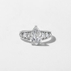 Marni Pear Solitaire in 18k White Gold thumbnail