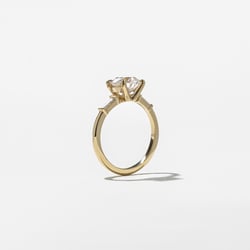 Trey Oval in 14k Yellow Gold – view 5 thumbnail