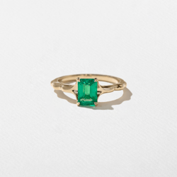 Sloan Emerald-Cut Emerald in 14k Yellow Gold thumbnail