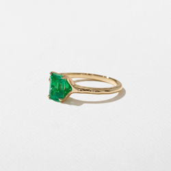 Sloan Emerald-Cut Emerald in 14k Yellow Gold – view 2 thumbnail