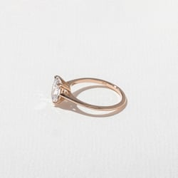Iris Oval Solitaire in 14k Rose Gold – view 3 thumbnail