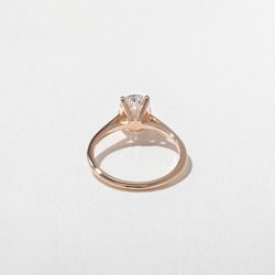 Iris Oval Solitaire in 14k Rose Gold – view 4 thumbnail