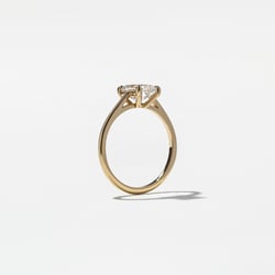 Iris Emerald-Cut Solitaire in 14k Yellow Gold – view 5 thumbnail