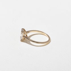 Iris Emerald-Cut Solitaire in 14k Yellow Gold – view 3 thumbnail
