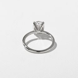 Grace Oval Solitaire in 18k White Gold – view 4 thumbnail