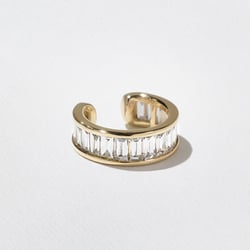 Baguette Diamond Ear Cuff in 14k Yellow Gold thumbnail