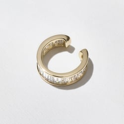 Baguette Diamond Ear Cuff in 14k Yellow Gold – view 2 thumbnail
