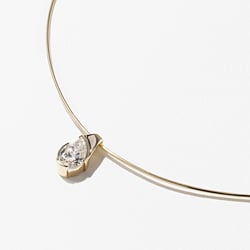 Rhodes Pear Diamond Collar in 14k Yellow Gold – view 2 thumbnail